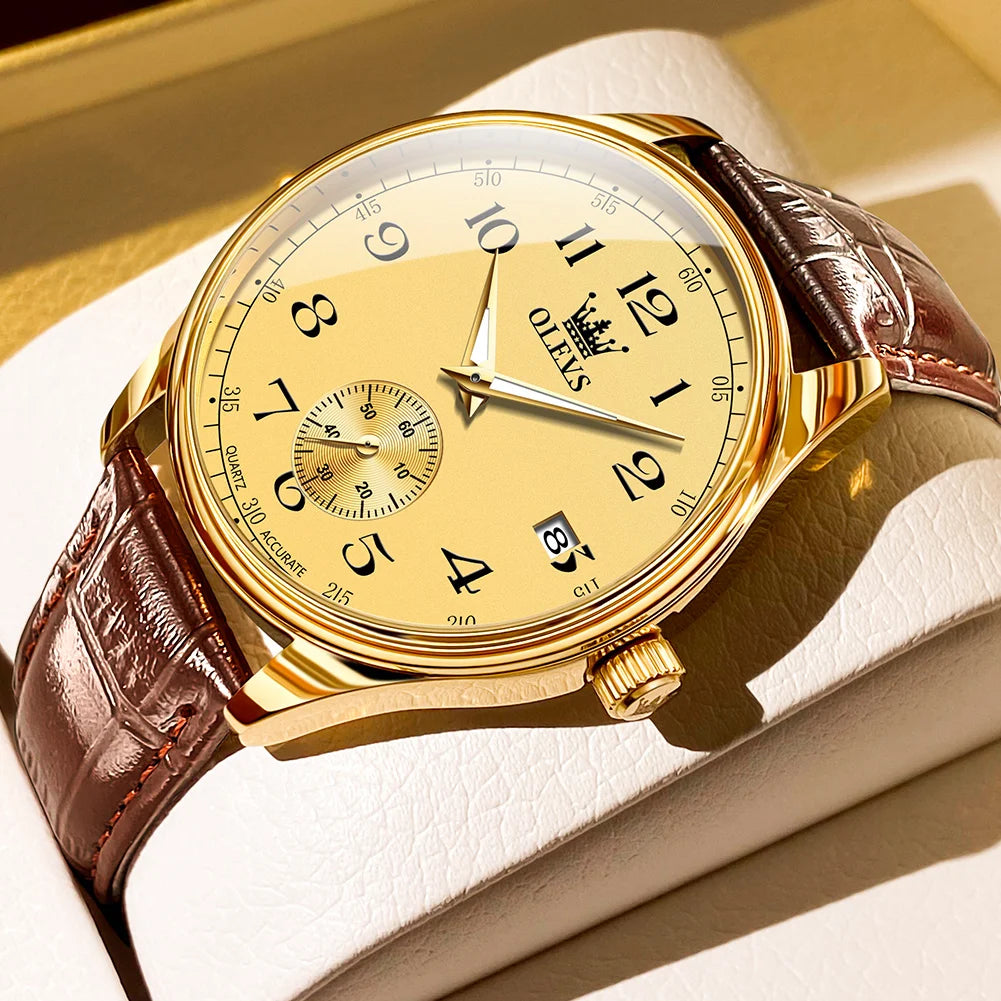 Olevs Leather Strap WaterproofQuartz Watch for Men - Premium Watches from Zeppelin - Just $40! Shop now at Dressmycell.com Olevs Leather Strap WaterproofQuartz Watch for Men - Premium Watches from Zeppelin - Just $40! Shop now at Dressmycell.com